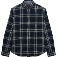 Superdry für Herren. M4011197A Marineblaues Baumwoll-Holzfäller-Hemd (XL), Lässig, Baumwolle, Langarm