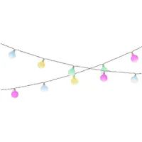 Lumineo Solar LED Lichterkette mit Kugeln 2,9m Kunststoff Bunt