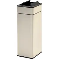 SVITA SE40L Sensormülleimer Abfalleimer Kücheneimer Automatik Mülleimer rechteckig mit Bewegungssensor Stahl 40l freistehend automatisch Taupe