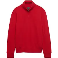 Superdry für Herren. M2014700A Essentials Serif Sweatshirt mit kurzem Reißverschluss rot (XXL), Lässig, Baumwolle