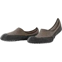 Falke Cosyshoe Herren Hausschuhe, 45-46, Braun, Uni, Schurwolle
