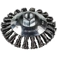 Markenlos Kegelbürste gezopft 1 Reihe 115 mm M 14 0,5 Edelstahl