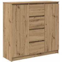 vidaXL Sideboard mit Schubladen Artisan-Eiche 100,5x35x98,5 cm