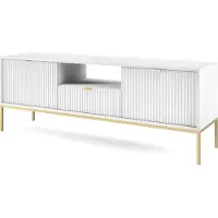 Furniture24 Fernsehschrank Nova RTV154 Unterschrank Lowboard 2 türen 1 Schublade Weiß