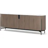 Furnlux Classic FURNLUX Sideboard Silario Braun Und Schwarz 220 Cm / Hauptfarbe: Braun / Abmessungen: 220 x 78 x 150