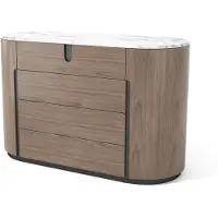 Furnlux Classic FURNLUX Sideboard Silario Braun Und Schwarz 120 Cm / Hauptfarbe: Braun / Abmessungen: 120 x 76 x 50