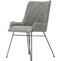 Furnlux Classic FURNLUX Esszimmerstuhl Adesso Grau Und Schwarz 57 Cm / Hauptfarbe: Grau / Abmessungen: 57 x 92 x 63