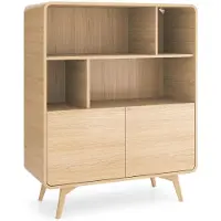 Furnlux Classic FURNLUX Sideboard Helion Beige 108 Cm / Hauptfarbe: Beige / Abmessungen: 108 x 130 x 39