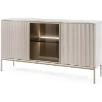 Furnlux Classic FURNLUX Sideboard Sento Beige 154 Cm / Hauptfarbe: Beige / Abmessungen: 154 x 83 x 39