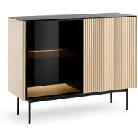 Furnlux Classic FURNLUX Sideboard Orta Vicenza Beige Und Schwarz 107 Cm / Hauptfarbe: Beige / Abmessungen: 107 x 84 x 39
