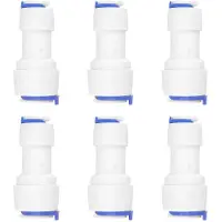 Sonstiges Wasserfilter-Adapter 6 Stück 3/8 auf 1/4 Kunststoff gerade Steckverbinder für RO-Systeme