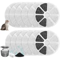 Sonstiges Katzenbrunnen Filter 12 Stück für Philips PAW3210/02 Trinkbrunnen, Dreifaches Aktivkohle Filtersystem