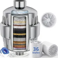 Sonstiges Duschfilter mit 36 Stufen, Vitamin C & E, 2 Patronen, für hartes Wasser, Chlor & Schwermetalle