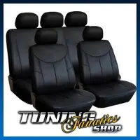 Simply NetTrade Sitzbezug Auto Bezug 2er SET vorne schwarz für viele Fahrzeuge Kunstleder