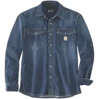 Carhartt Montana Relaxed Fit Denim Long-Sleeve Snap Front Hemd