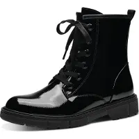 Marco Tozzi Damen Stiefeletten zum Schnüren, Schwarz (BLACK PATENT), 41 EU