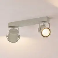 Argon Deckenspot Canico, zweiflammig, creme Canico , dimmbar, creme / amber, für Wohn- / Esszimmer, Metall, Modern, Strahler