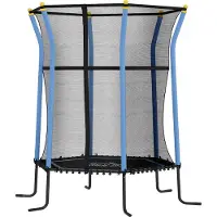 HOMCOM Kinder Trampolin 122 x 111cm, Indoor Trampolin, Kindertrampolin bis 50 kg