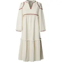 Pepe Jeans für Damen. PL9537908 Kleid Grace gebrochenes Weiß (XS), Lässig, Baumwolle, Langarm