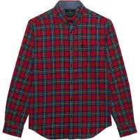 Superdry für Herren. M4011197A Lumberjack Hemd rot (L), Lässig, Baumwolle, Langarm