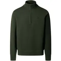 Hackett London für Herren. HM5800195 Baumwoll-Sweatshirt mit Reißverschluss und grünem Logo (L), Lässig, Baumwolle