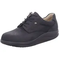 Finn Comfort FINNAMIC Pretoria Damen und Herren Schnürhalbschuhe schwarz Nubukleder - Größe: UK 3,5