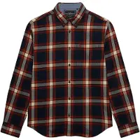 Superdry für Herren. M4011197A Hemdjacke aus Baumwolle Lumberjack marineblau, rot (XXL), Lässig, Langarm