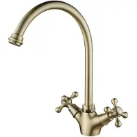 Aquanello Küchenarmatur bronze mit Rund-Auslauf Heritage Ascot BN-4003-HA