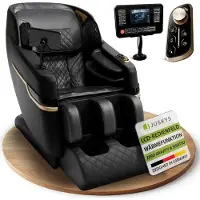 Juskys Massagesessel Naxos, elektronisch, Bluetooth & Heizung – Schwarz