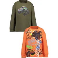 Blue Seven Langarmshirt "2er Pack Langarmshirts", Jungen, Gr. 98, m001, multipack 1, 100% Baumwolle, normal, Rundhals, Shirts Langarmshirt