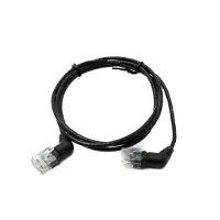 System-S LAN Kabel 100 cm 8P8C RJ45 Stecker zu Stecker Winkel in Schwarz |