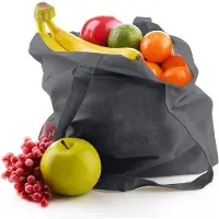 Unyqoos Ibenzoa Baumwolltaschen 10er-Set, 100% Baumwolle, 140 g/m², natur, unbedruckt, 38 x 42 cm, lange Henkel – für DIY, Einkaufen & kreative Projekte