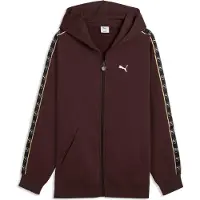Puma Kapuzensweatshirt "ESS ELEVATED TAPE RELAXED FULL-ZIP HOODIE FL", mit Reißverschluss, aus Baumwollmischung, Relaxed Fit, normale Länge