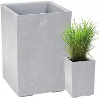 Lamela KARO Hochbeet Beton Optik Hellgrau 40x40x60cm