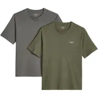 Marc O'Polo T-Shirt Casual Bequem sitzend T-Shirt Logo Print Double Pack