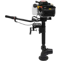 OEM Außenbordmotor, 4PS, 55cc Hubraum, Steuerung über Schubhebel, Höchstgeschwindigkeit 4500-5500 U/min, integrierter 1,1L Kraftstofftank