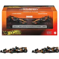 Hot Wheels Spielzeug-Rennwagen "Premium Formel 1, McLaren F1-Team Oscar Piastri und Lando Norris", orange (bunt), Spielzeugfahrzeuge, Kinder, Spielzeug-Rennwagen, Maßstab 1:64
