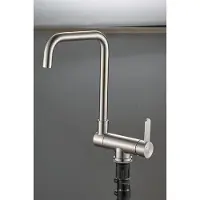 Aquanello Küchenarmatur klappbar Edelstahl Fenster Forma SS-1011-FM