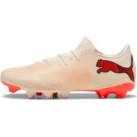 Puma Fußballschuh "FUTURE 9 MATCH FUSION FGAG", Gr. 45, Textil, beige (sugarot almond, weiß, ultra rot, schwarz), Synthetik, Schuhe Fußballschuh, für Rasen- und Kunstrasenplätze
