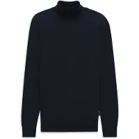 Bugatti Rollkragenpullover "Regular Fit", Herren, Gr. S, 390, marine, 100% Wolle, unifarben, regular fit, Pullover Rollkragenpullover, Regular Fit Wolle Feinstrick