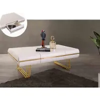 AEA Couchtisch Tisch Beistelltisch Wohnzimmer Beistelltisch Moderne Tische weiß gold