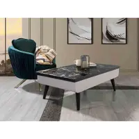 AEA Couchtisch Beistelltisch Wohnzimmer Holz Tische Beistell Italien Stil Tisch Grau