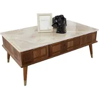 AEA Design Couchtisch Wohnzimmer Steinoptik Tisch Beistelltisch Tische 160x68cm