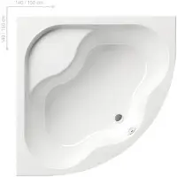 Ravak Gentiana - Eckbadewanne 1400x1400 mm, weiß CF01000000