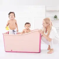 LTPRTZ Tragbare, faltbare Badewanne aus verstärktem Kunststoff, freistehend und mobil für Erwachsene, für Zuhause, Wohnmobile und kleine Badezimmer, Farbe: Pink