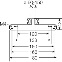 Hensel Edelstahl-Montageset für Mast-/Stangenbefestigung - DK MB 3