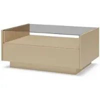 Furnlux Classic FURNLUX Couchtisch Hiro B Beige 96 Cm / Hauptfarbe: Beige / Abmessungen: 96 x 44 x 68 cm