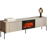 Mirjan 24 TV-Schrank Vera 190 EF mit Kamin, mit zwei Drehtüren (Farbe: Cashmere)
