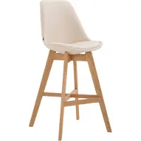 BellaFurn Barhocker – High Pall – Ästhetisches Design, Komfort und Eleganz | Farbe: Creme | Kleidungsfarbe: Natur