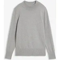 Bonprix Strickpullover aus Strickmaterial, atmungsaktiv, pflegeleicht, mit Stehkragen